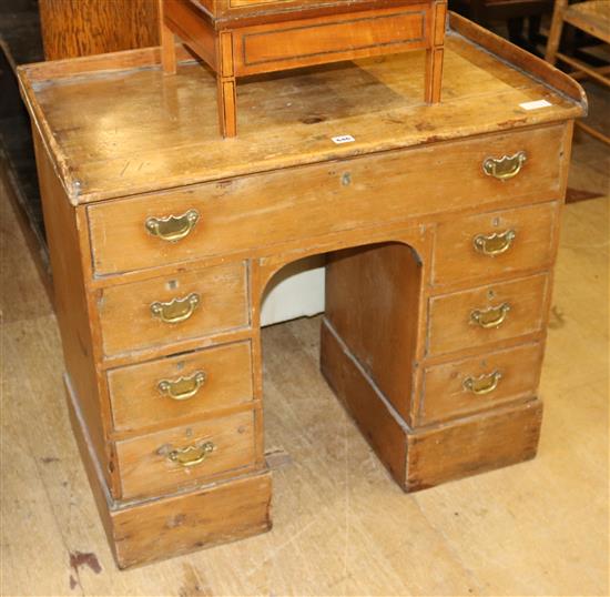 19th Century pine kneehold desk